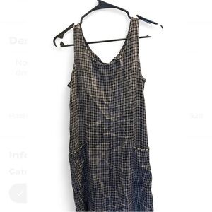 Norton McNaughton Black and White Plaid Dress